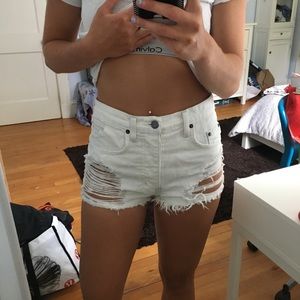 White LF shorts